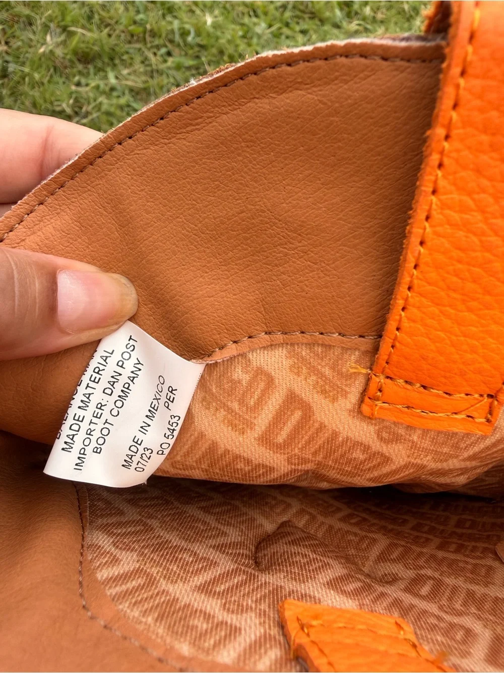 Dingo NWT 6.5 Brown and Orange Floral Leather Heeled Boots - Picture 2 of 6